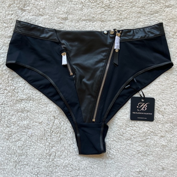 Honey Birdette George Black Brief Platinum Collection Luxury Bondage Lingerie - Picture 3 of 7